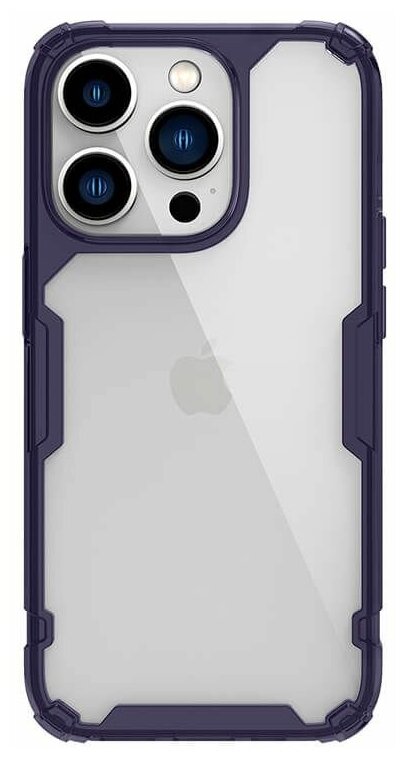 Противоударный силиконовый чехол Nillkin Nature TPU Pro Case для Apple iPhone 14 / 13, темно-фиолетовый