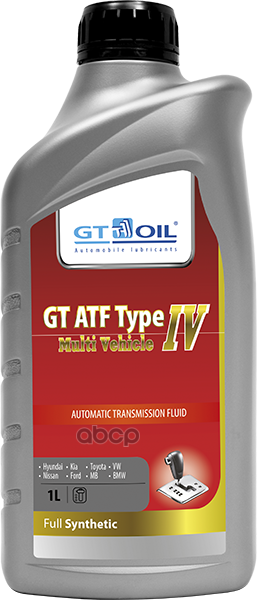 Масло Трансмиссионное Gt Oil 1Л Универсальная Жидк Gt Atf Type Iv Multi Vehicle GT OIL арт. 8809059407905