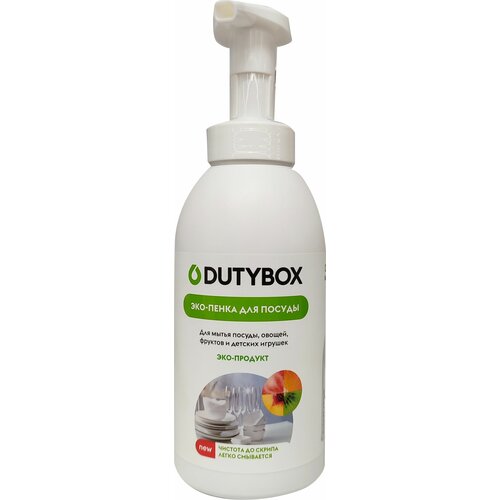 DUTYBOX Средство для мытья посуды 500 мл, фруктовый аромат, жидкость для мытья овощей и фруктов, гипоаллергенная мыло пенка