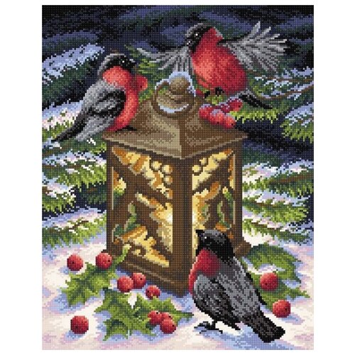 фото Тепло зимы набор для выкладывания стразами 38х48 brilliart мс-019