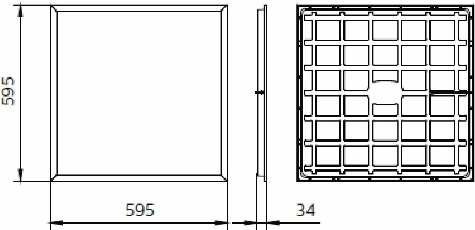 Светильник потолочный светодиодный встраиваемый Philips LED-панель RC048B LED32S/840 PSU W60L60 36W