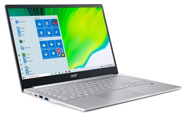 Acer 14 Ноутбук Acer Swift 3 SF314-59-53N6 1920x1080 Intel Core i5 24 ГГц RAM 8 ГБ SSD 512 ГБ Intel Iris Xe Graphics Win10 Home NXA5UER006