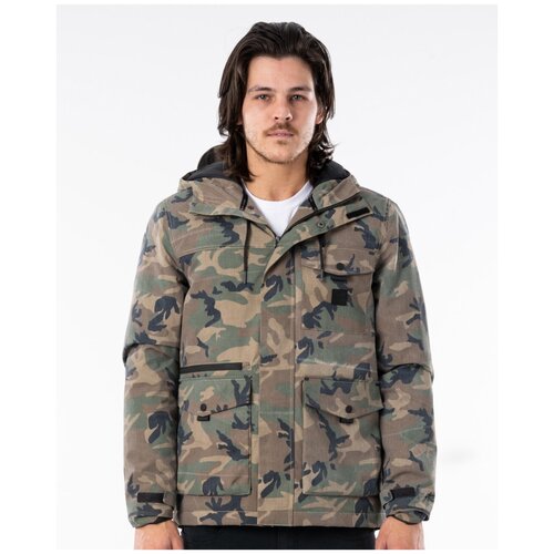 Куртка RIP CURL, размер S, зеленый, хаки куртка rip curl anti series heatseeker jk пол м цвет 226 camo размерxl