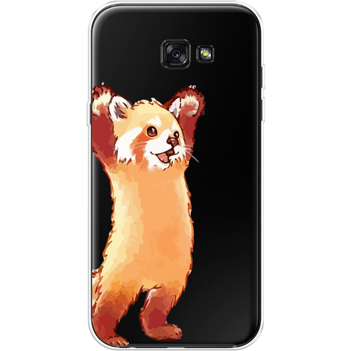 Силиконовый чехол на Samsung Galaxy A7 2017 / Самсунг Галакси А7 2017 Красная панда в полный рост, прозрачный силиконовый чехол на samsung galaxy a7 2017 самсунг галакси а7 2017 красная панда в полный рост прозрачный