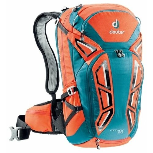 Велорюкзак заплечный deuter Attack 20, papaya/petrol велорюкзак заплечный mobylos comfort 18 зелeный