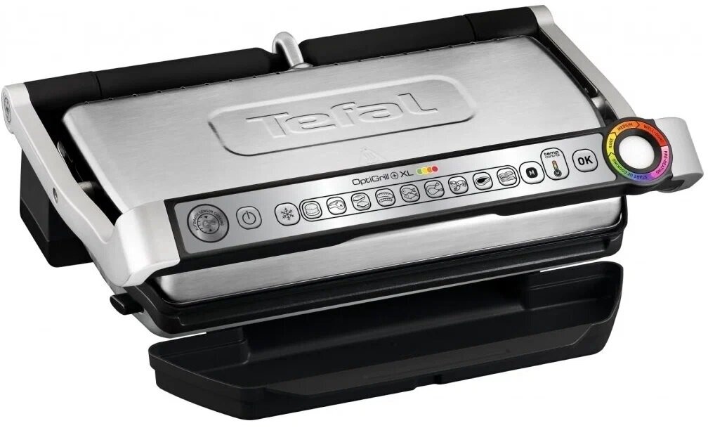 Гриль Tefal GC722D16 Optigrill+ XL, серебристый/черный