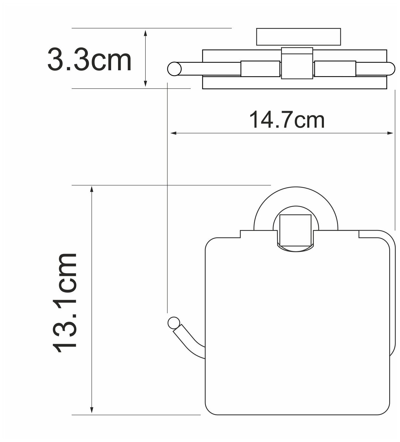 Держатель туалетной бумаги, хром, WasserKRAFT Rhein K-6225