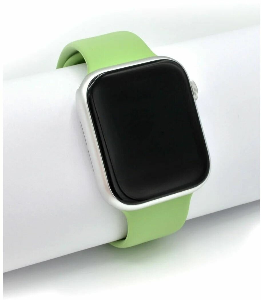 Ремешок (силиконовый) для часов Apple Watch 42/44 зеленый