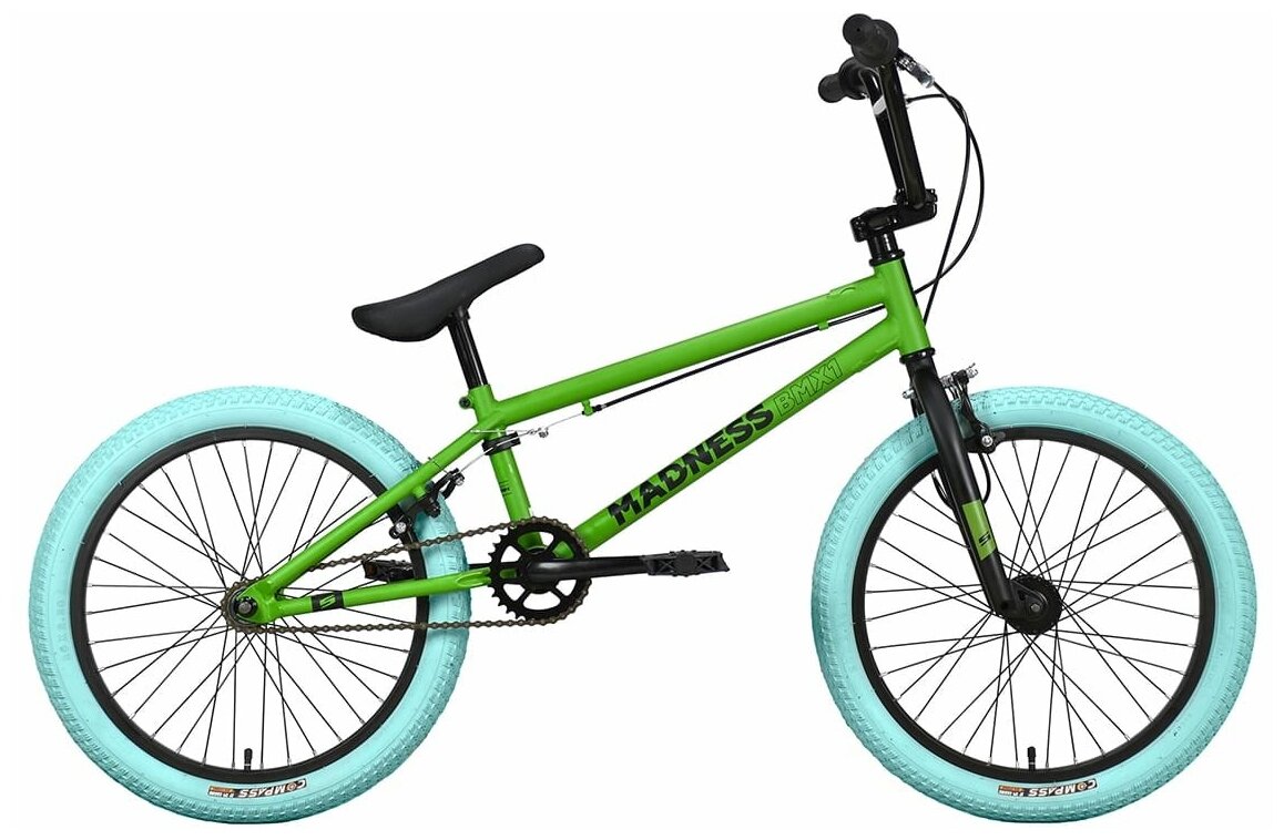 Велосипед Stark Madness BMX 1 (2023) 9" зеленый/черный/голубой