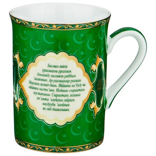 фото Кружка с мусульманской символикой аль-фатиха зеленая 320 мл lefard (85-1204)
