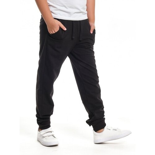 фото Брюки джоггеры mini maxi, размер 146, черный