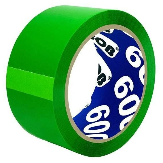 фото Клейкая лента (скотч) упаковочная Unibob 600 (48мм x 66м, 45мкм, зеленая) (30488), 6шт.