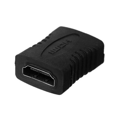 Переходник LuazON PL-004, HDMI (f) - HDMI (f), черный переходник hdmi f