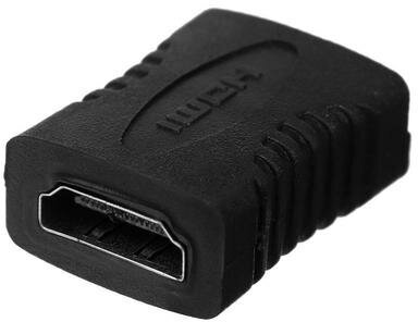 Переходник LuazON PL-004, HDMI (f) - HDMI (f), черный