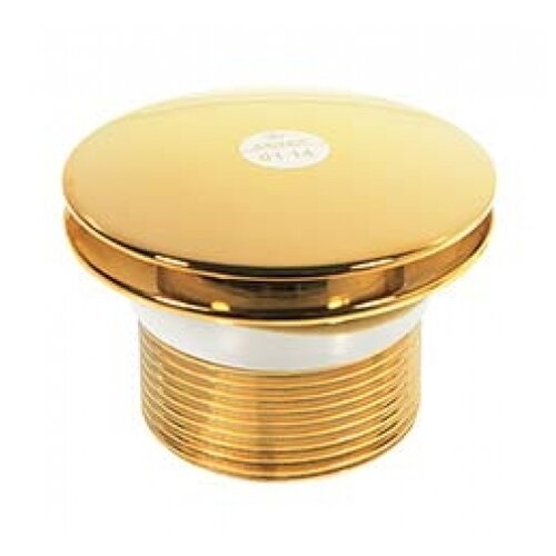 Донный клапан автоматический для ванны KAISER 8004В Gold донный клапан kaiser 8011an click clack бронза