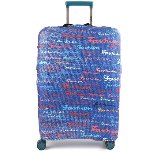 фото Чехол для чемодана fabretti, размер m, синий