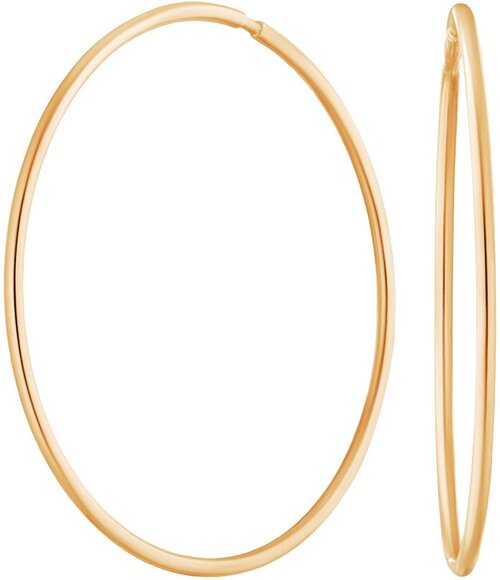 Серьги конго Ювелир Карат, красное золото, 585 проба, размер/диаметр 36 мм