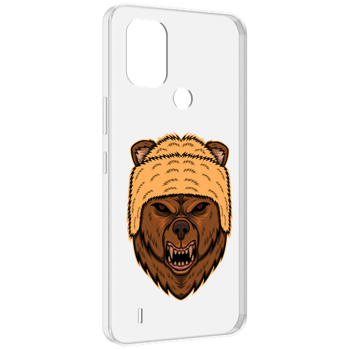 Чехол MyPads Медведь-в-шапке для Nokia C31 задняя-панель-накладка-бампер чехол mypads голова медведь для nokia c31 задняя панель накладка бампер