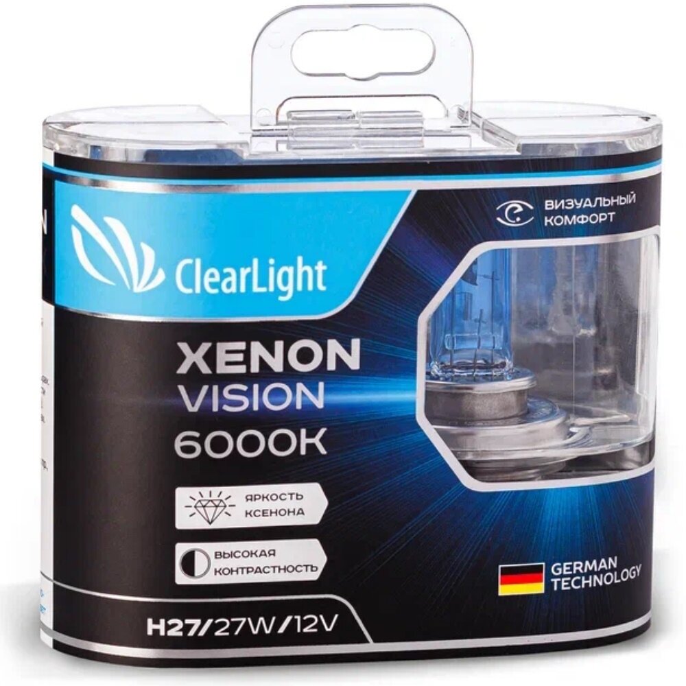 Лампа галогенная CLEARLIGHT XENONVISION 12V H27 W/2 55W 2 шт MLH27XV