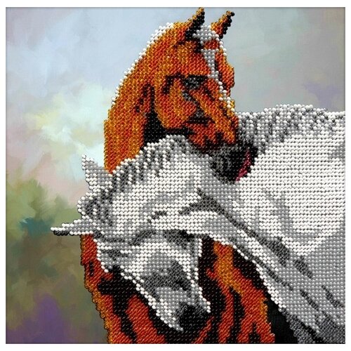 фото Набор лошади 19х19 вышиваем бисером в-23