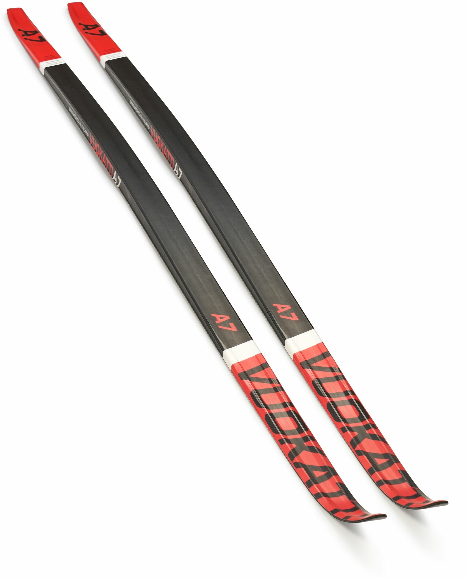Лыжи беговые пластиковые 195 см VUOKATTI Wax Black Red