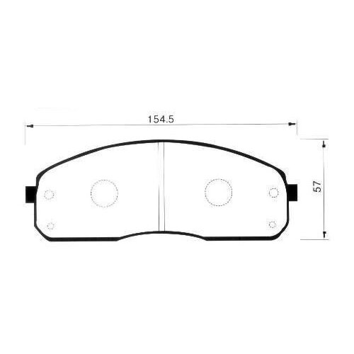 Дисковые тормозные колодки передние SANGSIN BRAKE SP1175 (4 шт.)