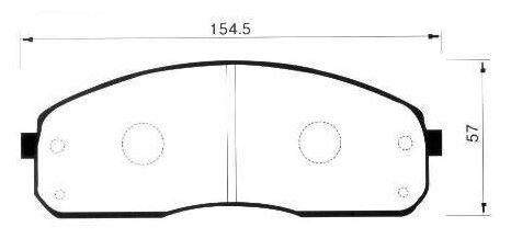 Колодки тормозные KIA Bongo 3 (06-) передние (4шт.) SANGSIN SP1175