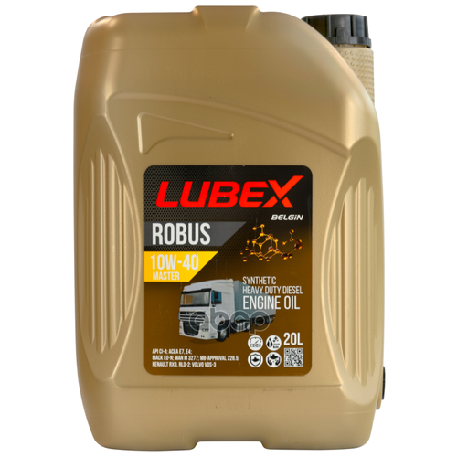 LUBEX Lubex Robus Master 10w40 (20l)_масло Мот!Синтapi Ci-4,Acea E4/E7, Jaso Dh-1,Man M 3277,Mb 228.5,