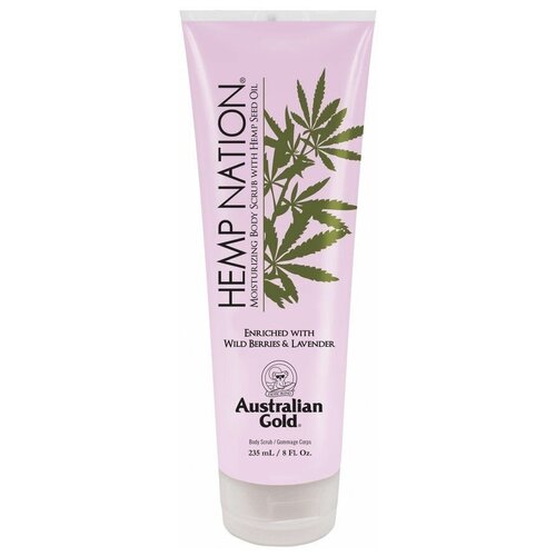 Australian Gold Hemp Nation Wild Berries & Lavender, скраб для тела подарочный набор hemp care body scrub body cream 1 шт