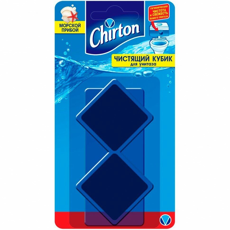 Чистящий кубик для унитаза Chirton "Морской прибой" 50г*2шт 1252888 - фотография № 9