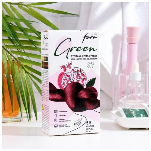 Fara Краска для волос FARA Eco Line Green 5.5 красное дерево, 125 г