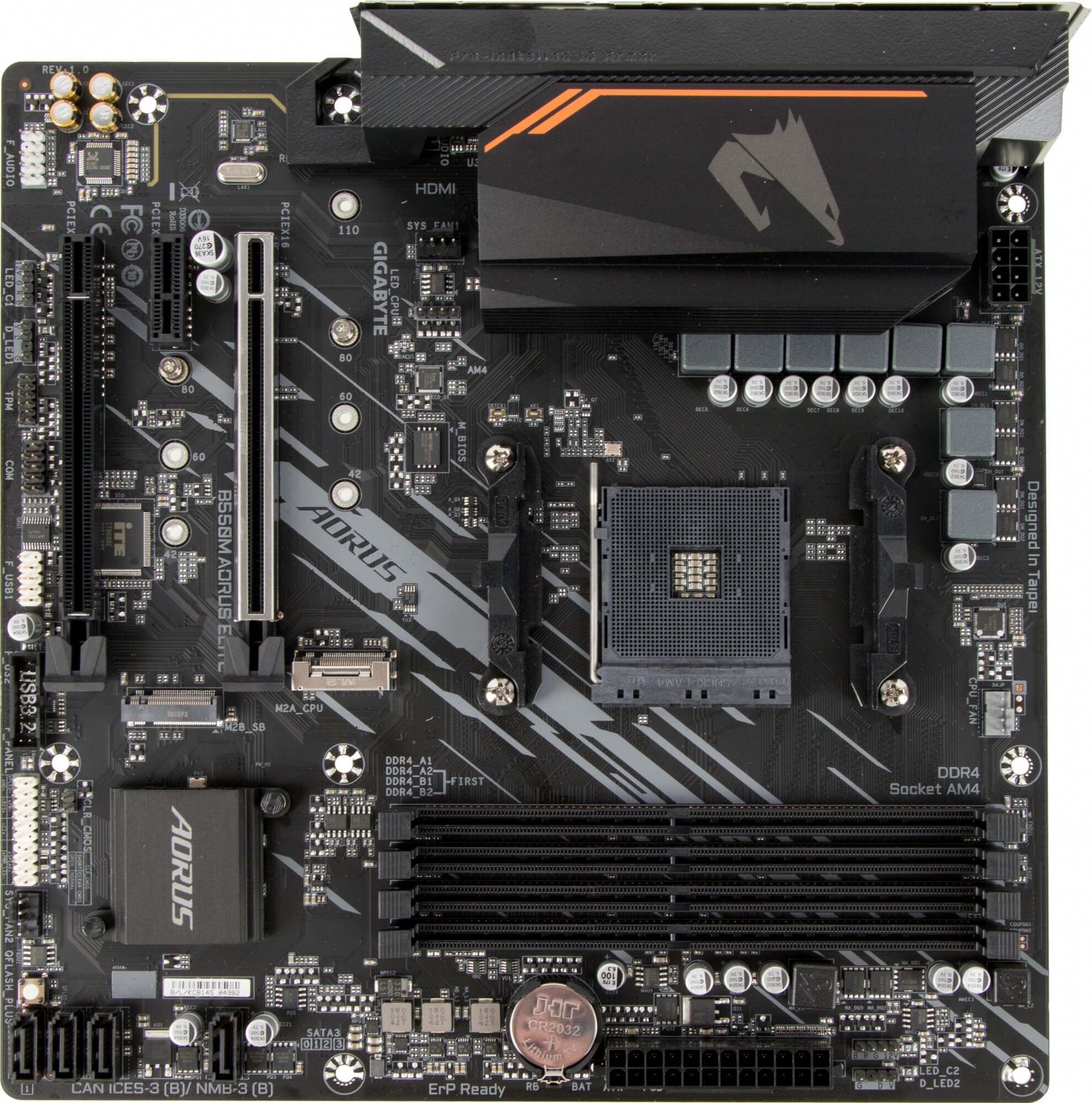 Материнская плата Gigabyte B550M AORUS ELITE Soc-AM4 AMD B550