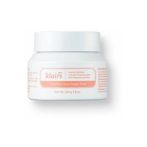 Dear, Klairs Youthful Glow Sugar mask Деликатная маска-скраб с частичками сахара, 110 гр dear klairs youthful glow sugar mask деликатная маска скраб с частичками сахара 110 гр