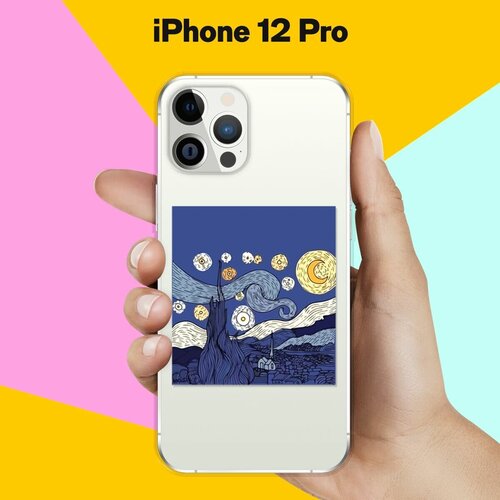 Силиконовый чехол Ночь на Apple iPhone 12 Pro силиконовый чехол на apple iphone 12 12 pro эпл айфон 12 12 про с рисунком space w soft touch черный