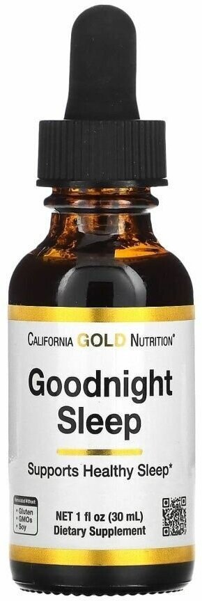 Goodnight Sleep California Gold Nutrition средство для спокойного сна Калифорния Голд Нутришн 30 мл 1 жидкая унция