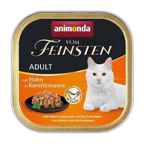 Корм для кошек ANIMONDA Vom Feinsten Adult курица без злаков ламист. 100г (упаковка - 32 шт) корм для кошек animonda vom feinsten milkies adult с птицей и начинкой из сливок ламист 100г