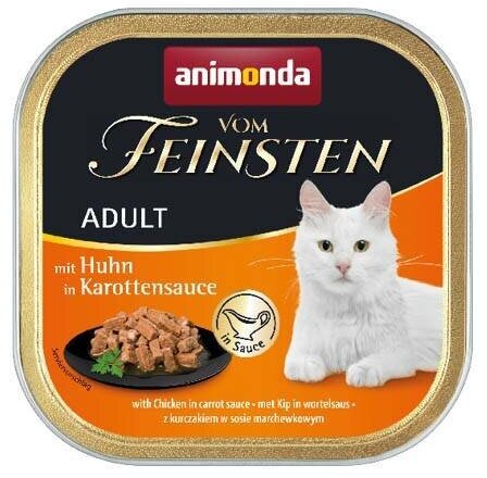 Корм для кошек ANIMONDA Vom Feinsten Adult Курица Морковь в соусе 100г (упаковка - 32 шт)