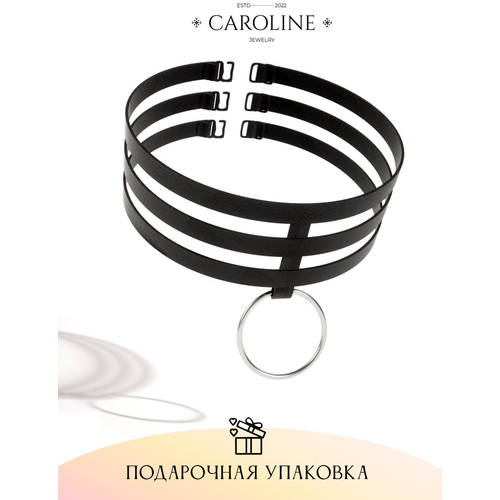 Чокер Caroline Jewelry, длина 40 см, серебряный чокер caroline jewelry длина 39 5 см черный