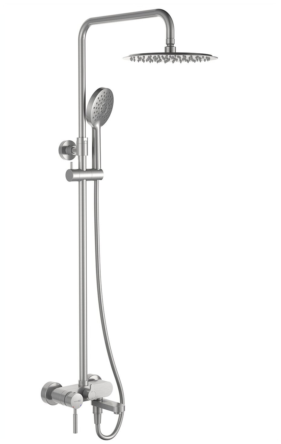 Душевая система WasserKRAFT (A14201) с изливом для ванны, сталь