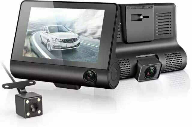 Автомобильный видеорегистратор с 3 камерами VIDEO CARDVR Full HD / Видеокамера
