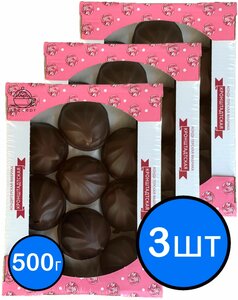 Фото Зефир глазированный КФ кронштадтская со вкусом ананаса, 500г х 3шт