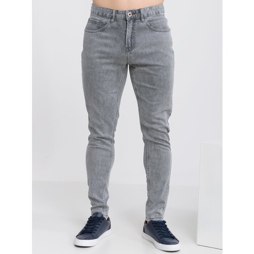 Джинсы зауженные MkJeans, размер 28, серый джинсы зауженные mkjeans размер 40 синий