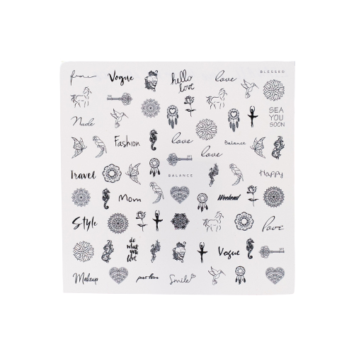 Слайдер для нейл-дизайна Lianail Print Mania: Love Letter №1, LPS-006