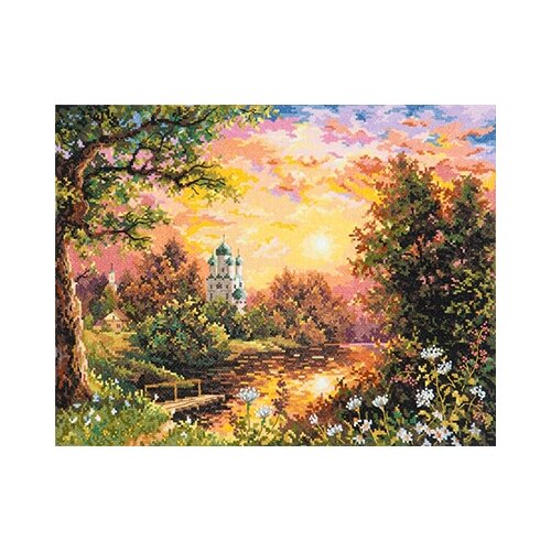 фото Набор для вышивания "чудесная игла" 043-08 "вечерний звон" 40х31см