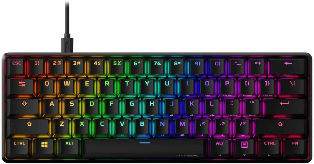 Клавиатура HyperX Alloy Origins 60 (RED switches) Black USB, кириллица+QWERTY