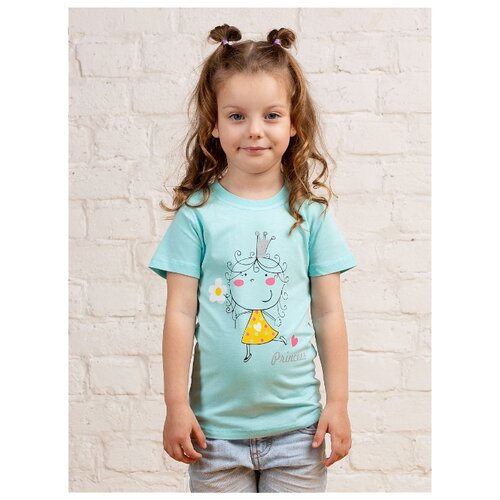 фото Футболка mor размер 104-110, голубой