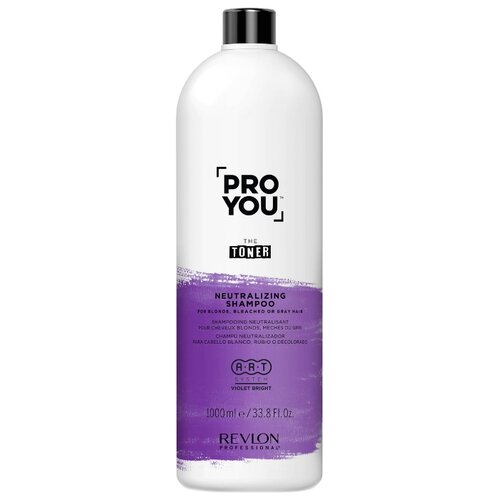 Revlon Professional шампунь Pro You Toner Neutralizing Shampoo для светлых, обесцвеченных и седых волос, 1000 мл ec no yellow shampoo анти желтый шампунь для светлых обесцвеченных или седых волос 300 мл