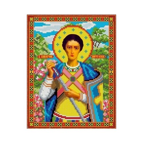 Рисунок-схема на ткани Святой Мученик Дмитрий Солунский
