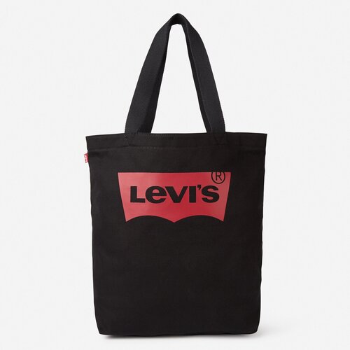 Сумка  шоппер Levi's повседневная, полиэстер, черный