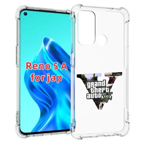 Чехол MyPads GTA 5 логотип для Oppo Reno 5A задняя-панель-накладка-бампер